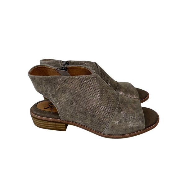 Söfft Women Peep Toe Leather Sandals Size 6.5M Metallic Tan Comfort Casual Shoes - Picture 8 of 13